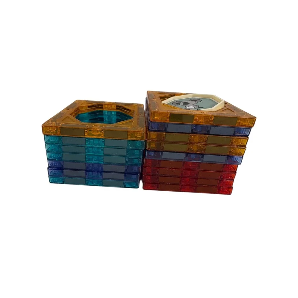 Magic Magnetic Tiles Building Set Kids OS Multicolor Excellent STEM Toy Lot